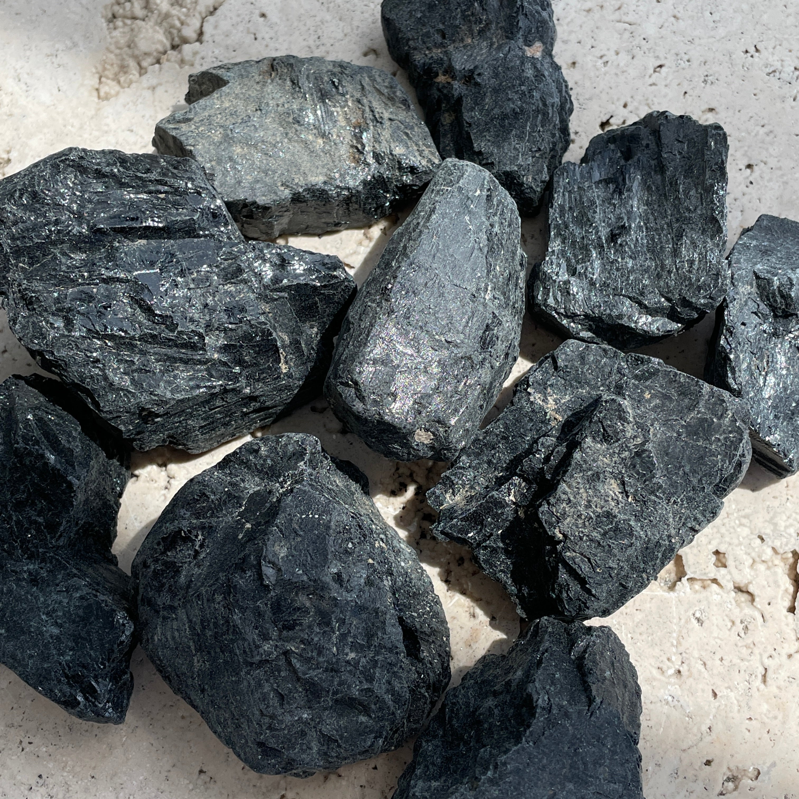Black Tourmaline Rough Q2 (15-20pc) Black Tourmaline Rough Q2 (15-20pc)